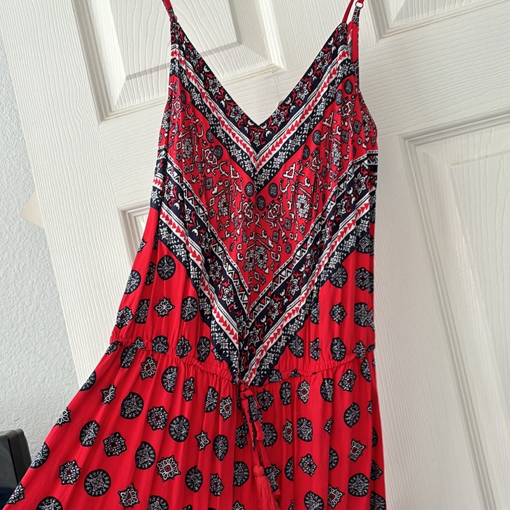 Red patterned romper - Picture 2 of 3